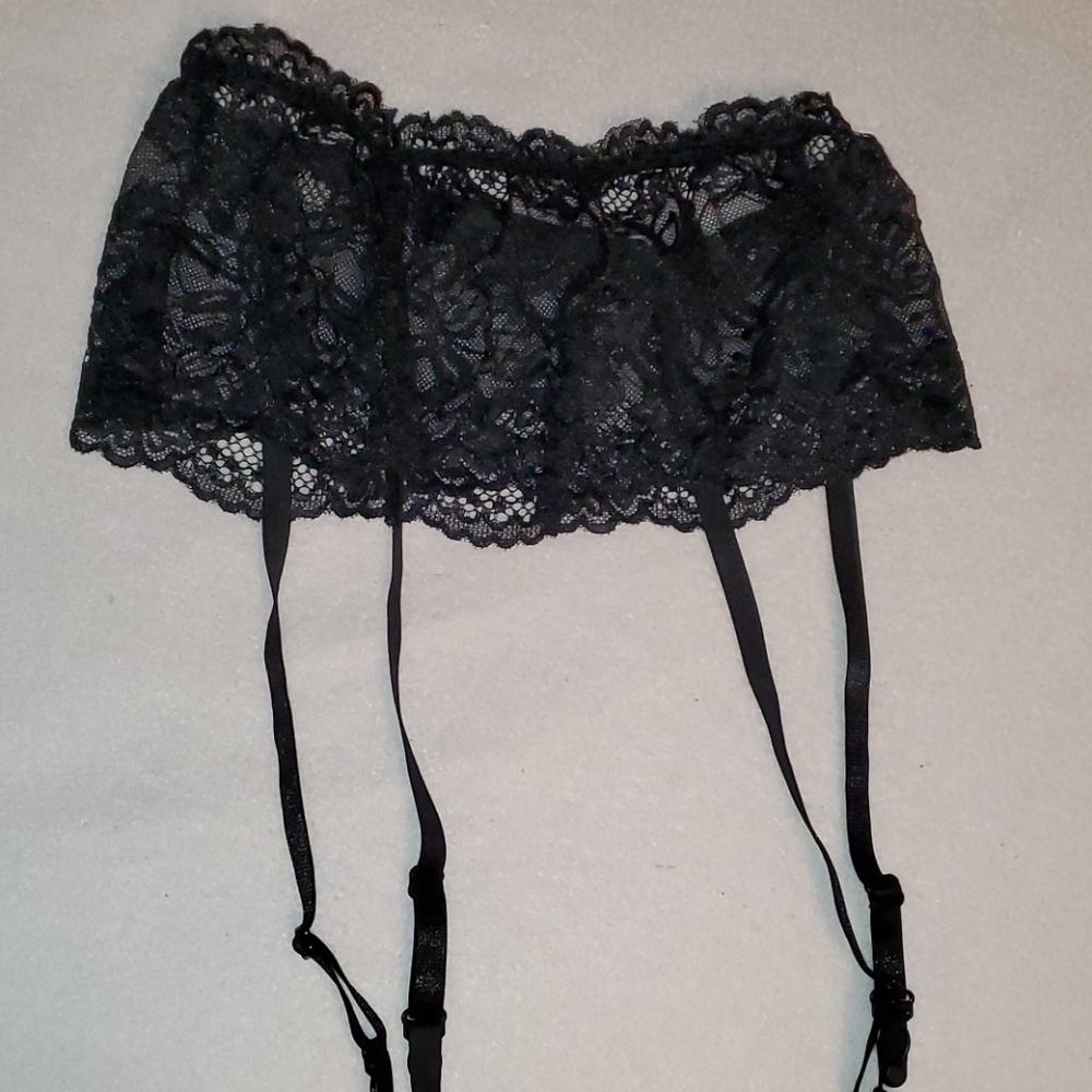 Black Lacey Garter Skirt